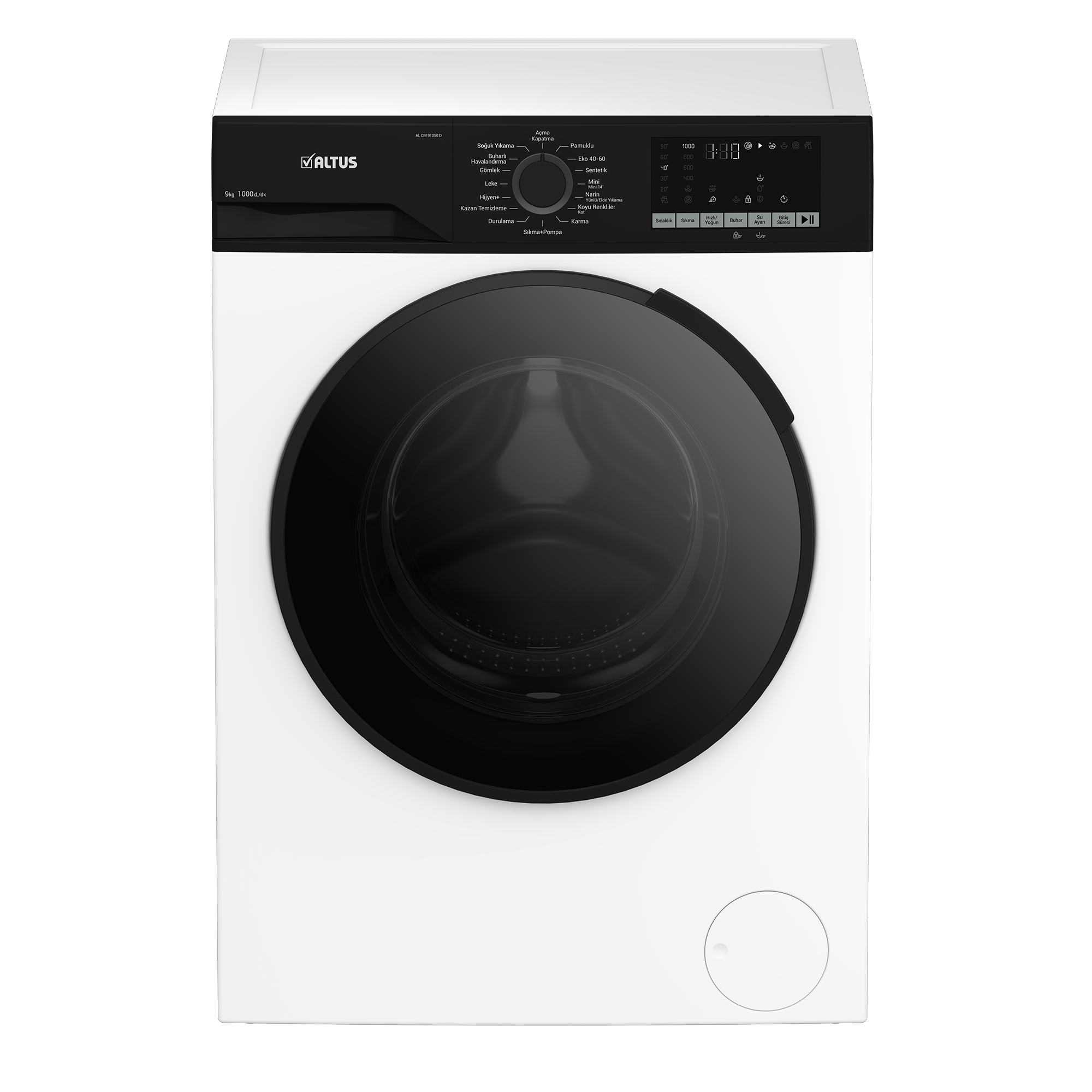original (9) Altus AL CM 91050 D 9 KG 1000 Devir İnverter Çamaşır Makinesi - Görsel 1